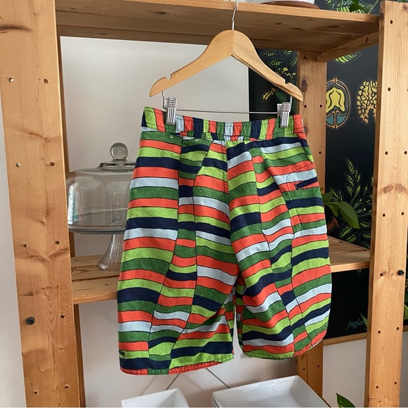 Patagonia Green Orange Blue Print Wavefarer Board Shorts 10 - Picture 5 of 14